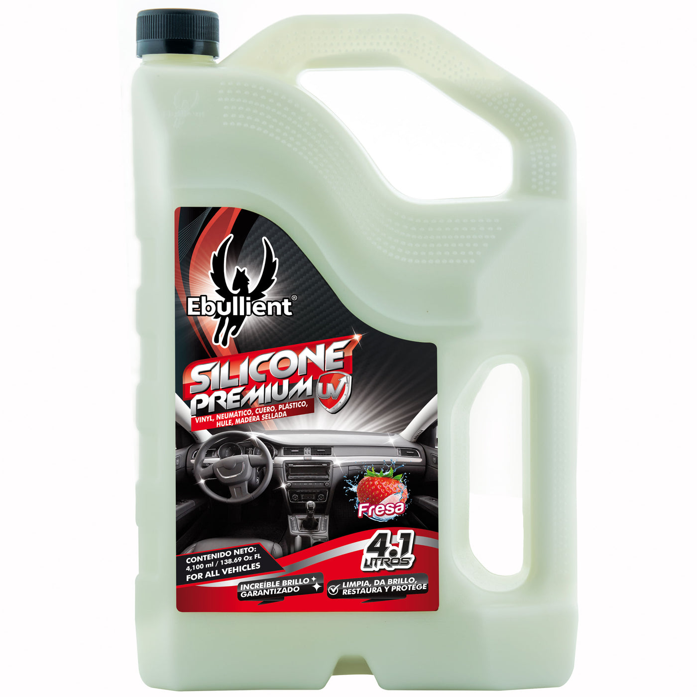 Silicón Para Carro Ebullient Premium Fresa - 4100 Ml