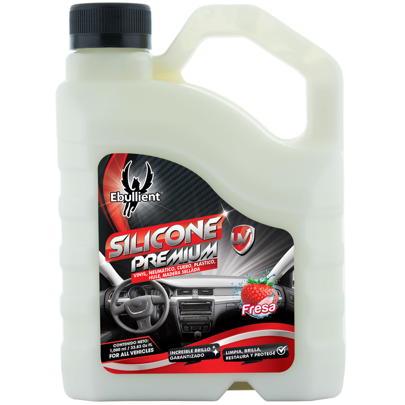 Silicón Para Carro Ebullient Premium Fresa - 1000 Ml