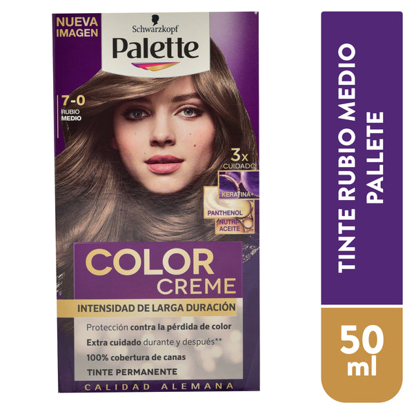 Tinte Capilar Schwarzkopf Palette Color Rubio Medio 7-1 - 50 Ml