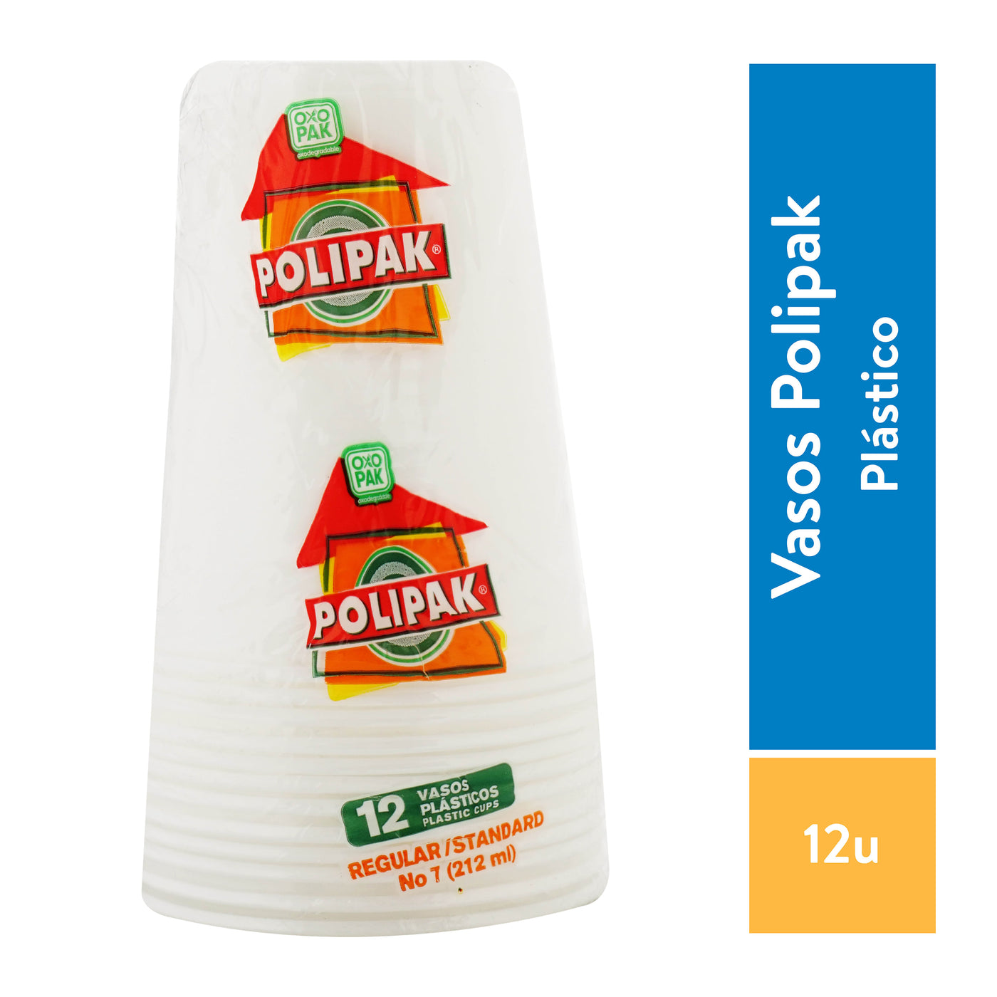 Vaso Polipak Desechable OXO N7 - 12 Uds