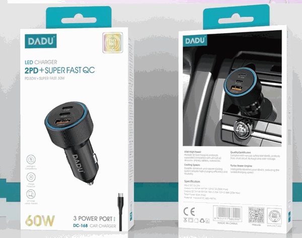 Cargador de Carro C-C 60W DC-168