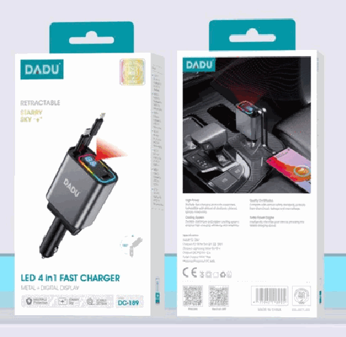Cargador de Carro con LED 4en1 DC-189