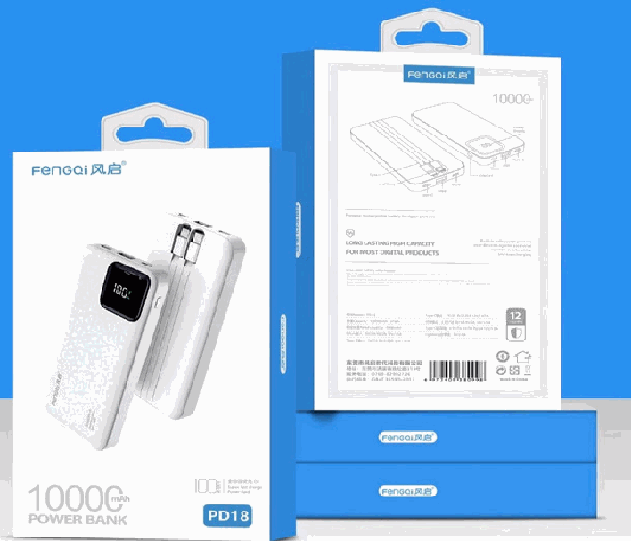 Power Bank 10000mAh con Pantalla Digital PD18