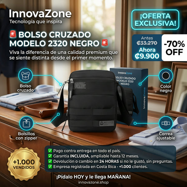 Bolso Cruzado Modelo 2320 Negro