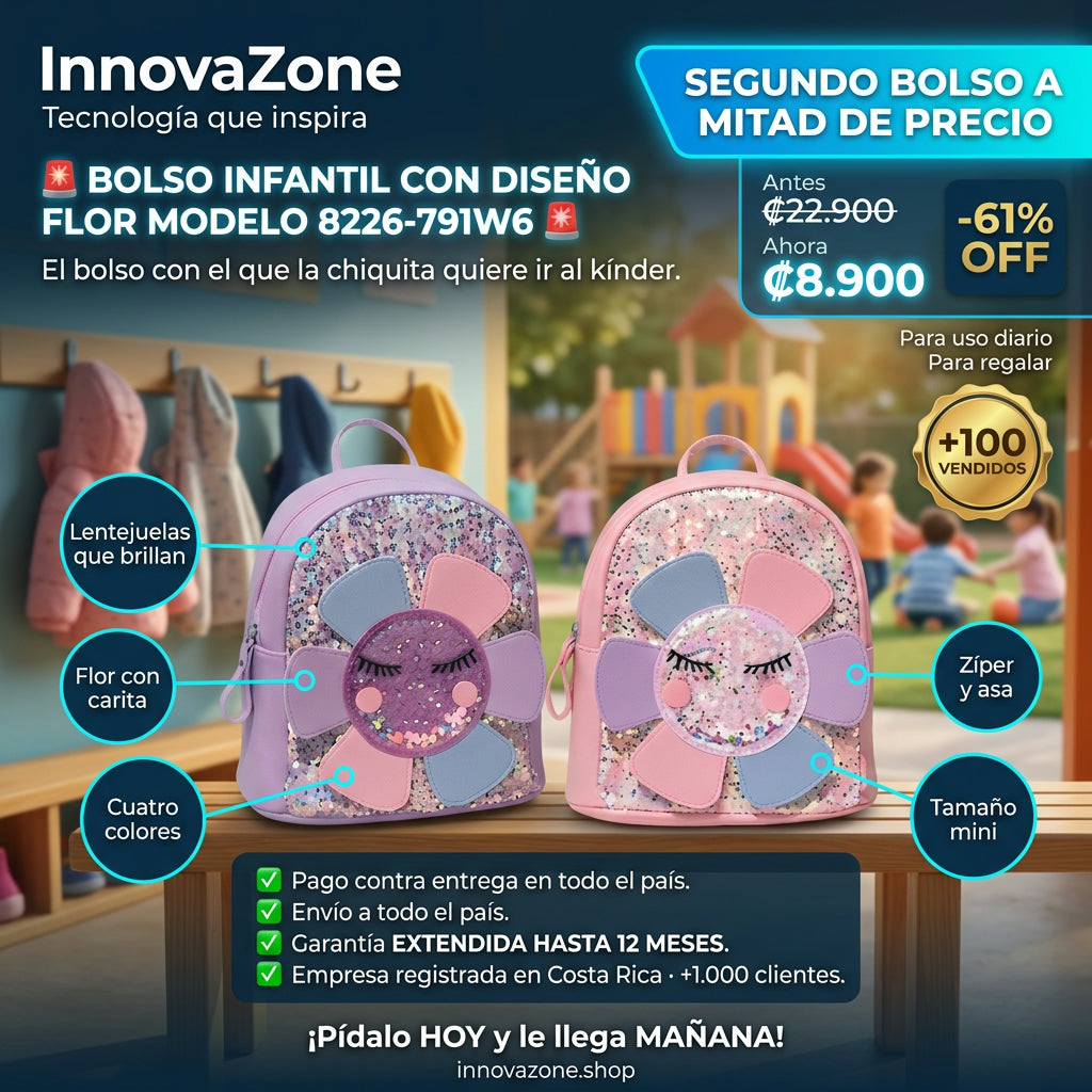 Bolso Infantil Con Diseño Flor 8226-791W6 — segundo bolso a mitad de precio