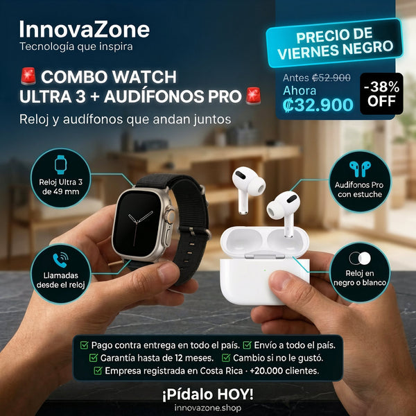 Combo Watch Ultra 3 + Audífonos Pro 3 - oferta