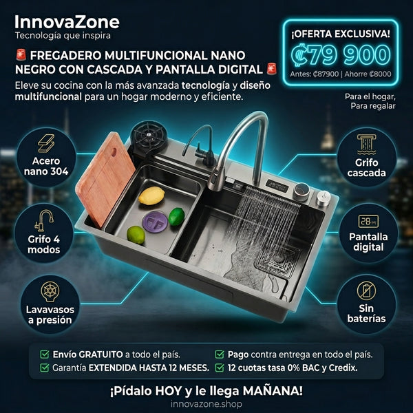 Fregadero Multifuncional Nano Negro — Ad Meta 1:1