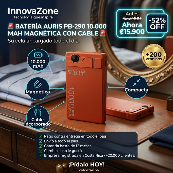 Batería Auris PB-290 10.000 mAh magnética - oferta