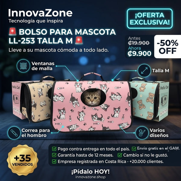 Bolso para mascota LL-253 talla M - oferta