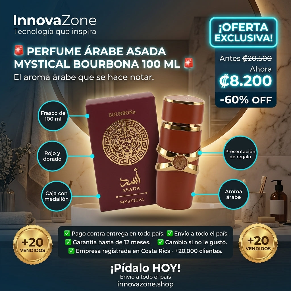 Perfume Árabe ASADA MYSTICAL Bourbona 100 ml - oferta
