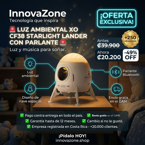 Luz ambiental XO CF38 Starlight Lander con parlante - oferta