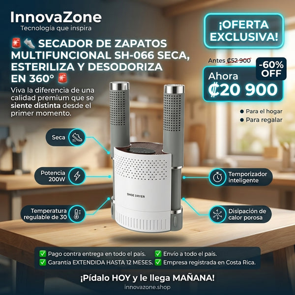 👟 Secador de Zapatos Multifuncional SH-066 · Seca, Esteriliza y Desodoriza en 360° - oferta