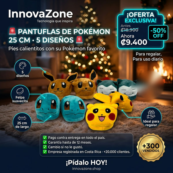 Pantuflas de Pokémon 25 cm - oferta