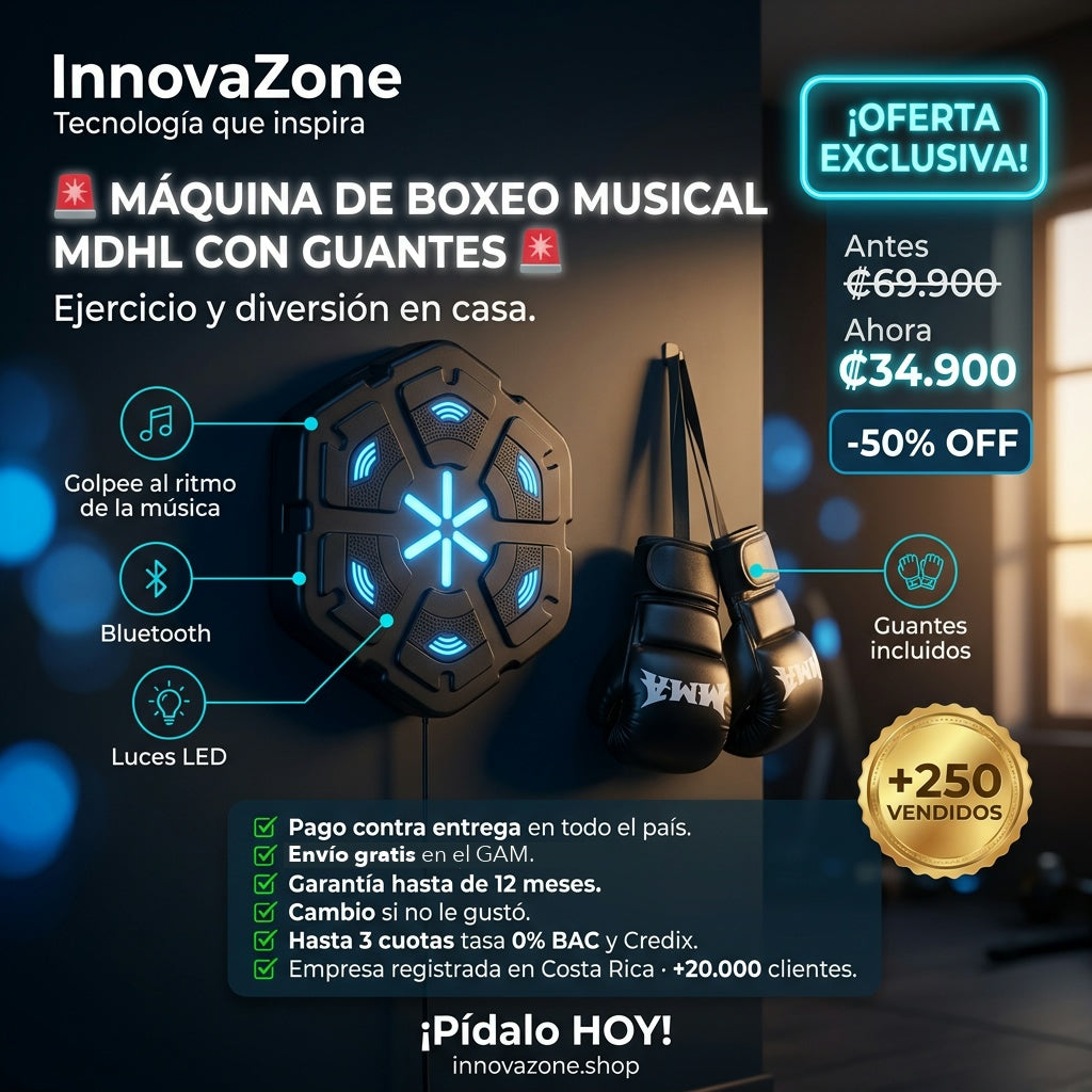 Máquina de boxeo musical MDHL QJB-77 con guantes - oferta