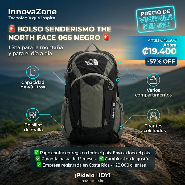 Bolso Senderismo The North Face 066 Negro - oferta
