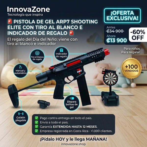 Pistola de Gel ARP7 Shooting Elite con Tiro al Blanco e Indicador de Regalo - oferta