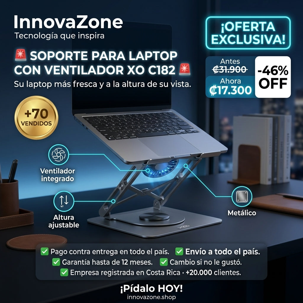 Soporte para laptop con ventilador XO C182 - oferta
