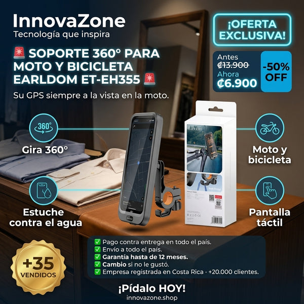 Soporte 360 para moto y bicicleta Earldom ET-EH355 - oferta