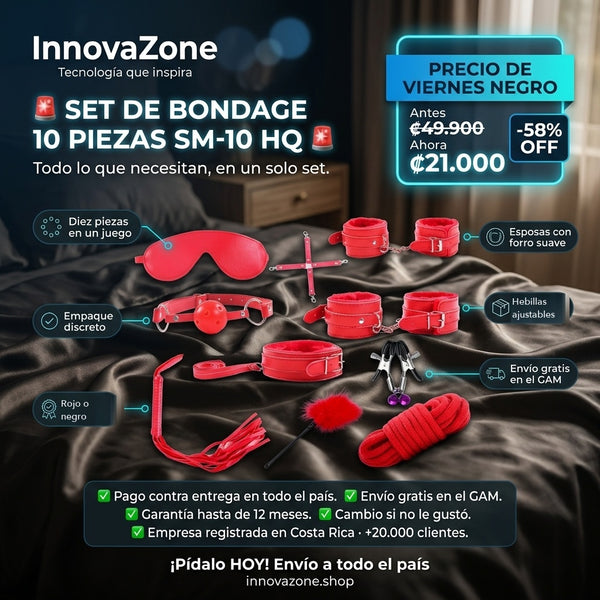 Set de Bondage 10 Piezas SM-10 HQ - oferta