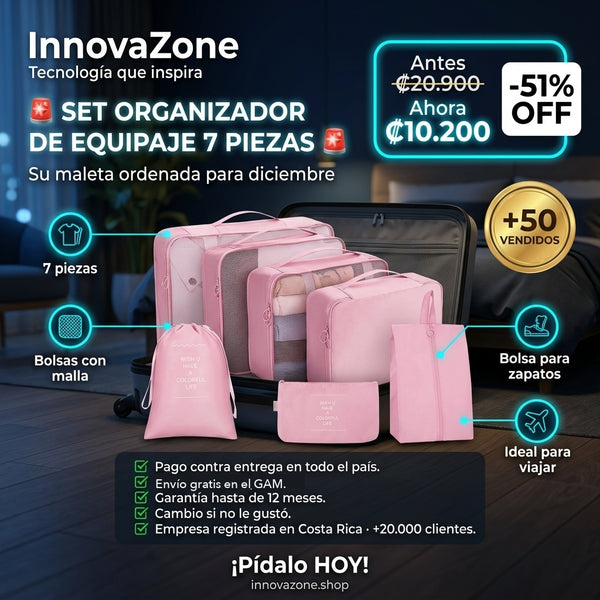 Set organizador de equipaje 7 piezas - oferta