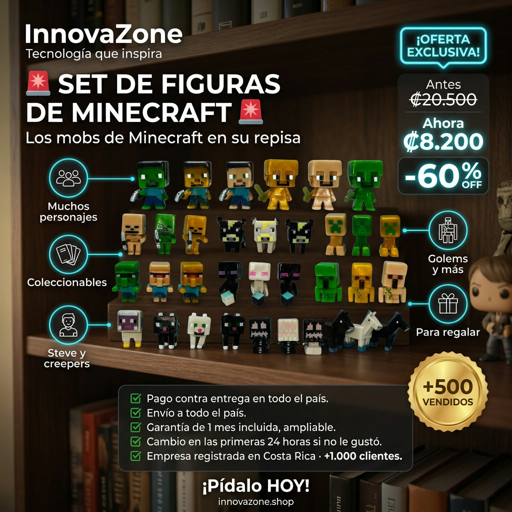 Set de Figuras de Minecraft - oferta