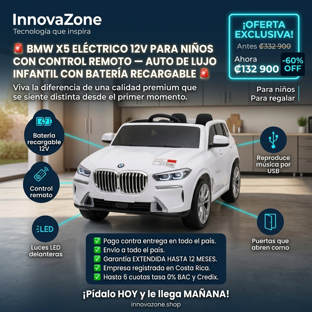 BMW X5 electrico 12v para ninos con control remoto - oferta