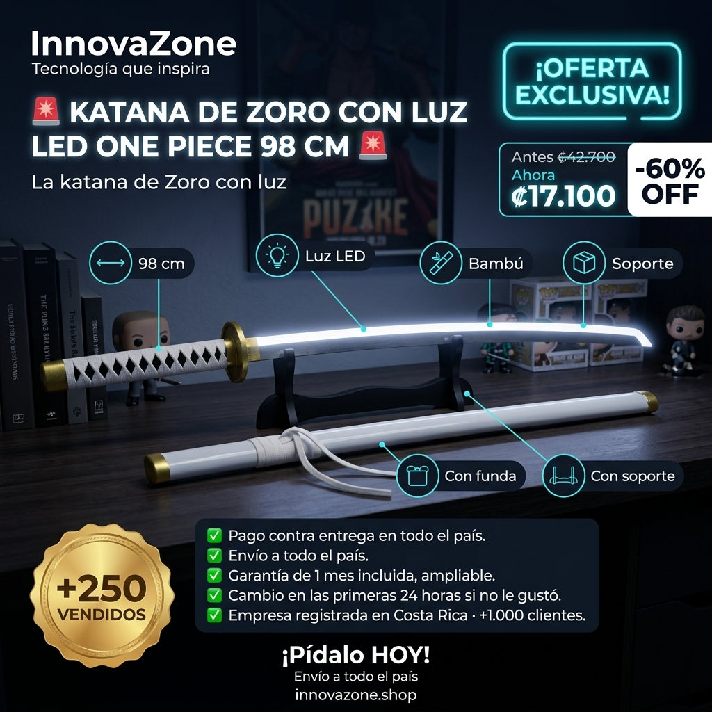 Katana de Zoro con Luz LED One Piece - oferta
