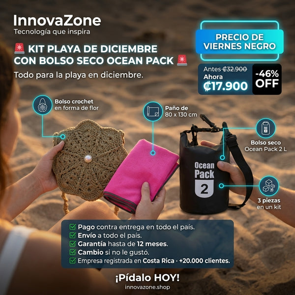 Kit Playa de Diciembre con Bolso Seco Ocean Pack - oferta