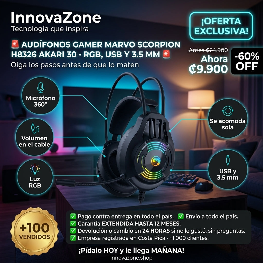 Audifonos Gamer MARVO Scorpion H8326 - oferta