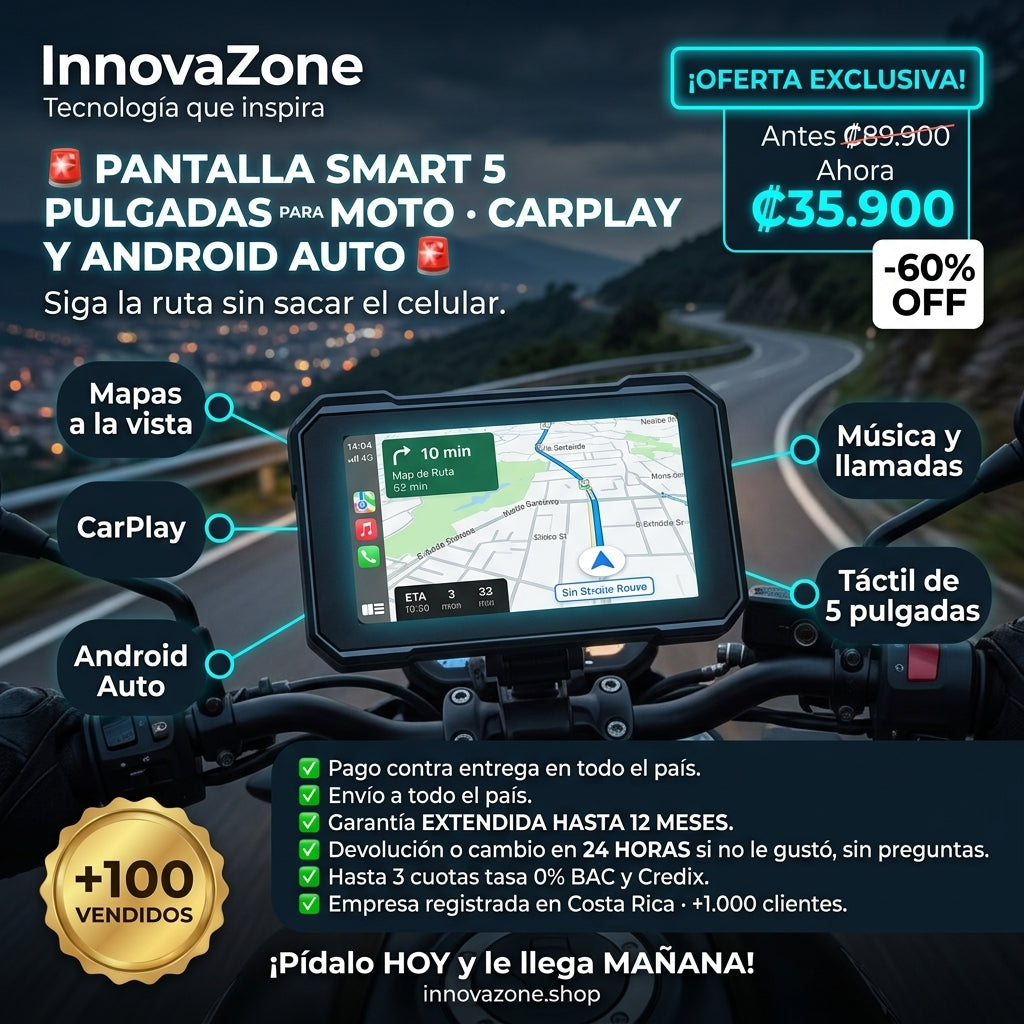 Pantalla Smart 5 Pulgadas para Moto - oferta