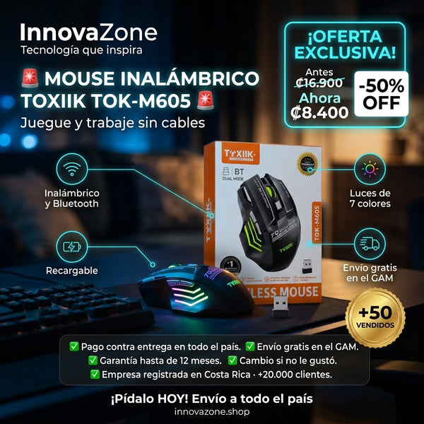 Mouse inalámbrico Toxiik TOK-M605 - oferta