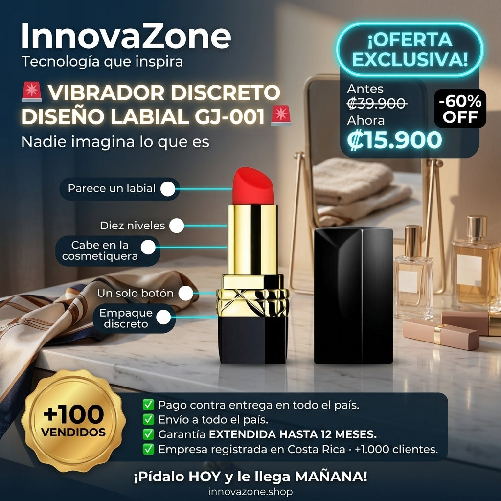 Vibrador De Bala Diseño Lapiz Labial Modelo Gj-001