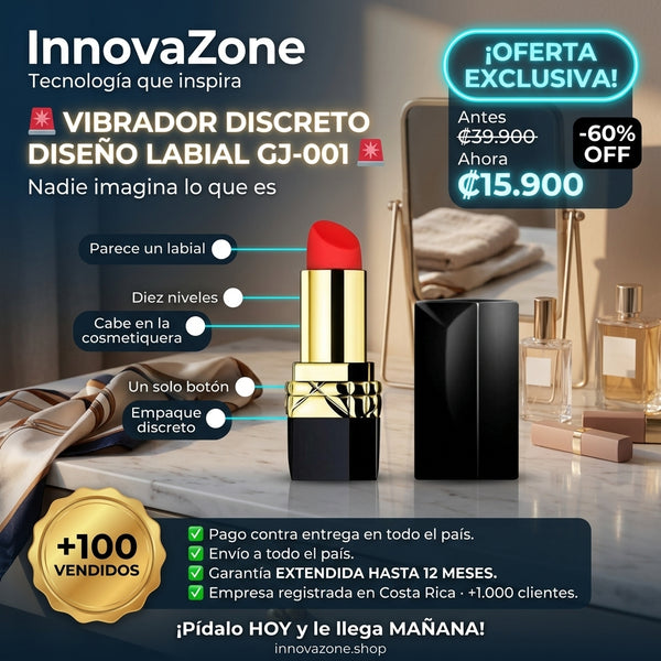 Vibrador De Bala Diseño Lapiz Labial Modelo Gj-001