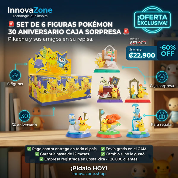 Set de 6 figuras Pokémon 30 aniversario - oferta