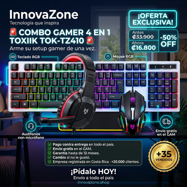 Combo gamer 4 en 1 Toxiik TOK-TZ410 - oferta