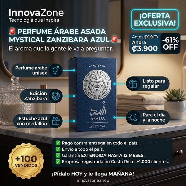 Perfume Árabe ASADA MYSTICAL Zanzibara Azul