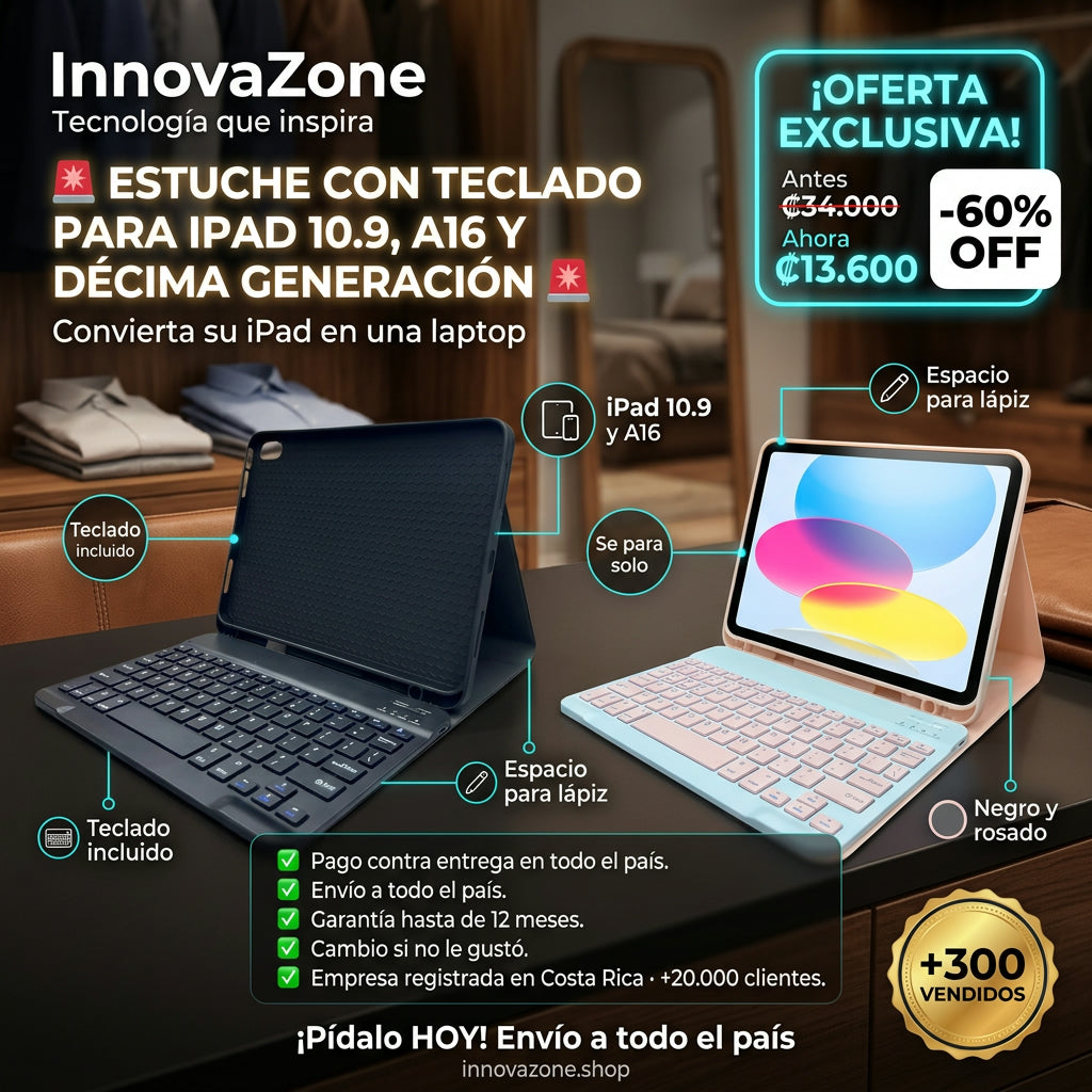 Estuche con teclado para iPad 10.9, A16 y décima generación - oferta
