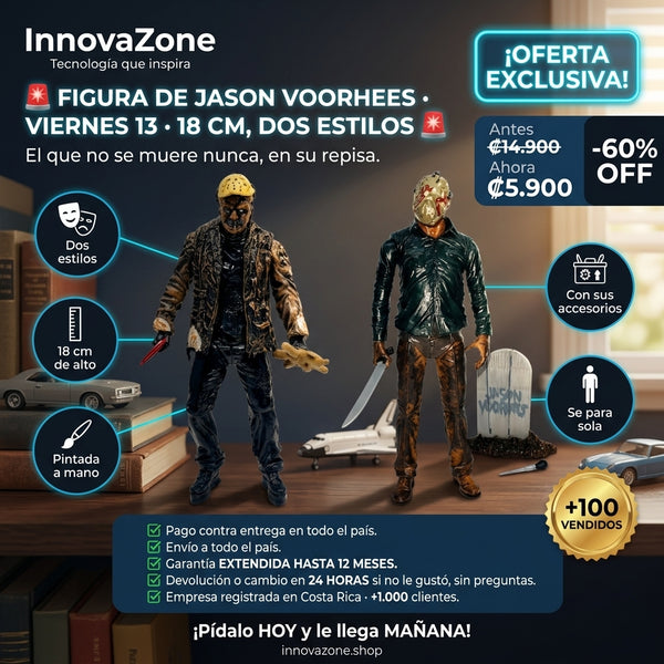 Figura de Jason Voorhees Viernes 13 dos estilos - oferta