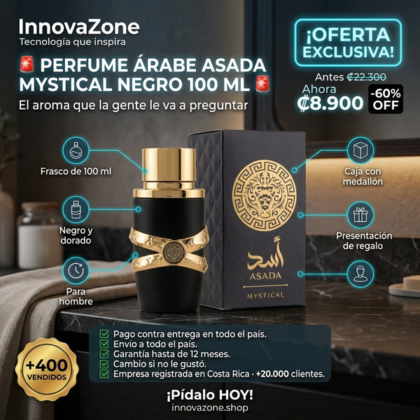 Perfume Árabe ASADA MYSTICAL Negro 100 ml - oferta
