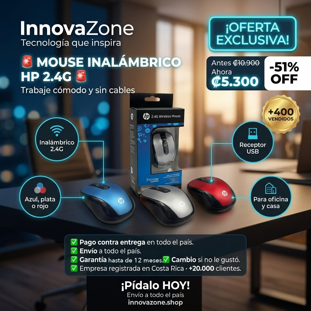 Mouse inalámbrico HP 2.4G - foto 1