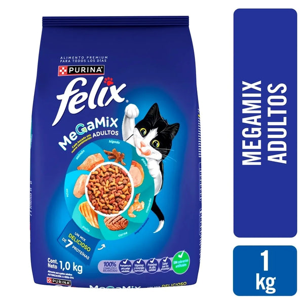 Alimento Para Gato Felix Megamix Adultos - 1 Kg