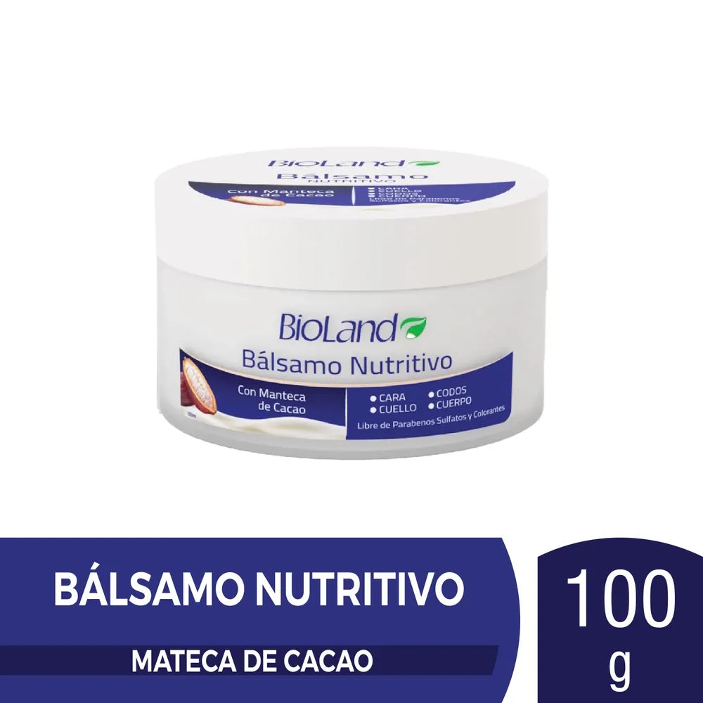 Bálsamo Nutritivo Bioland Con Manteca De Cacao 100 Ml