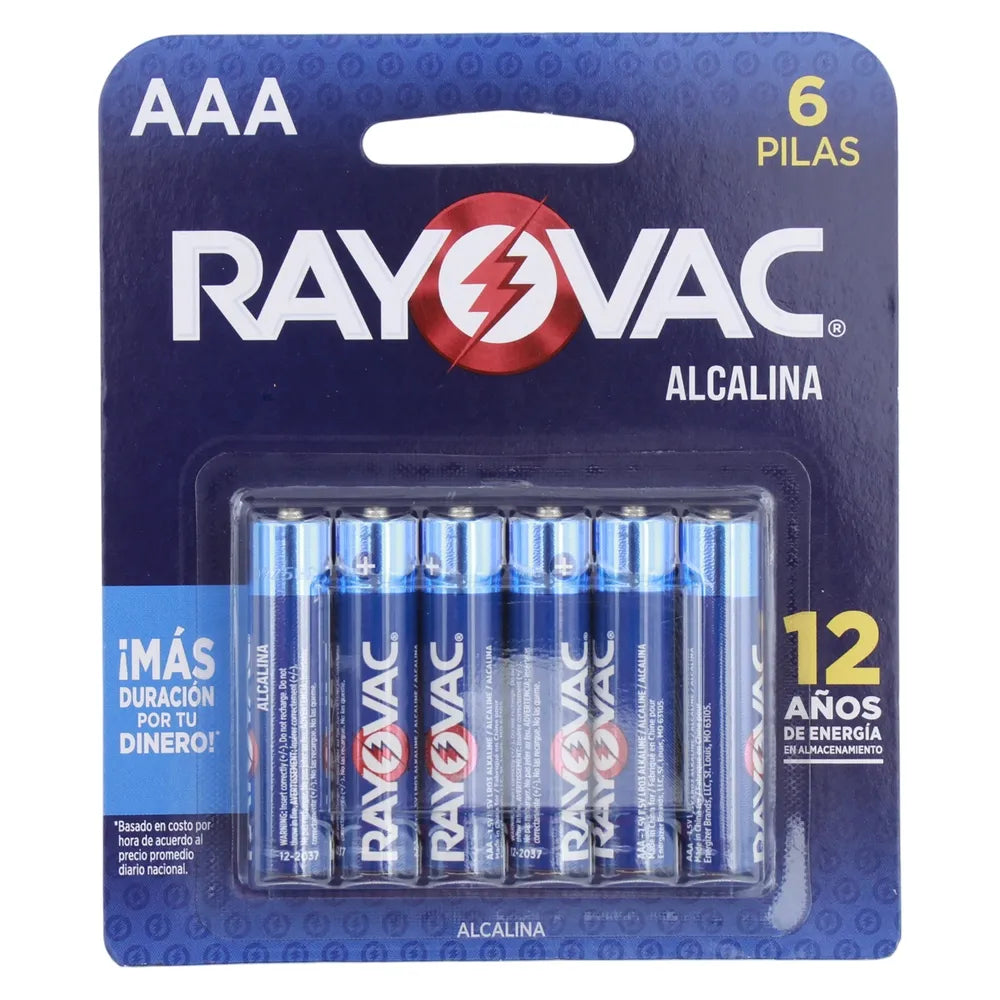 Batería Alcalina Rayovac AAA - 6 Uds