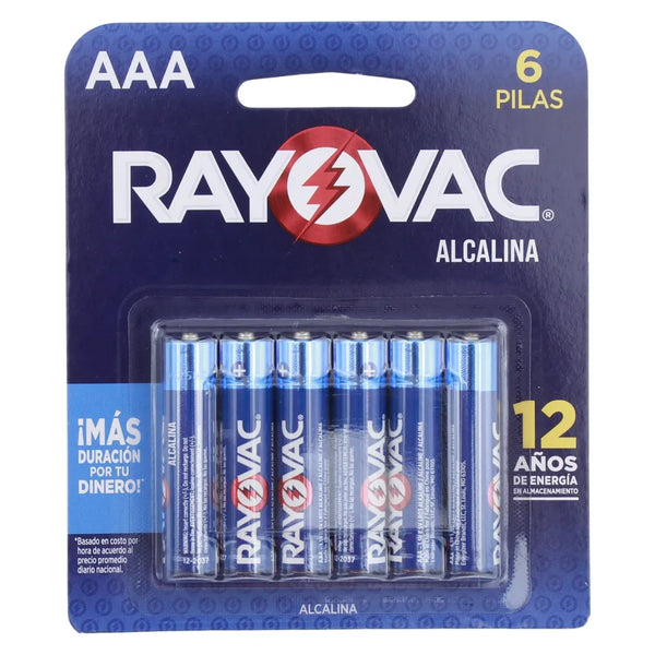 Batería Alcalina Rayovac AAA - 6 Uds