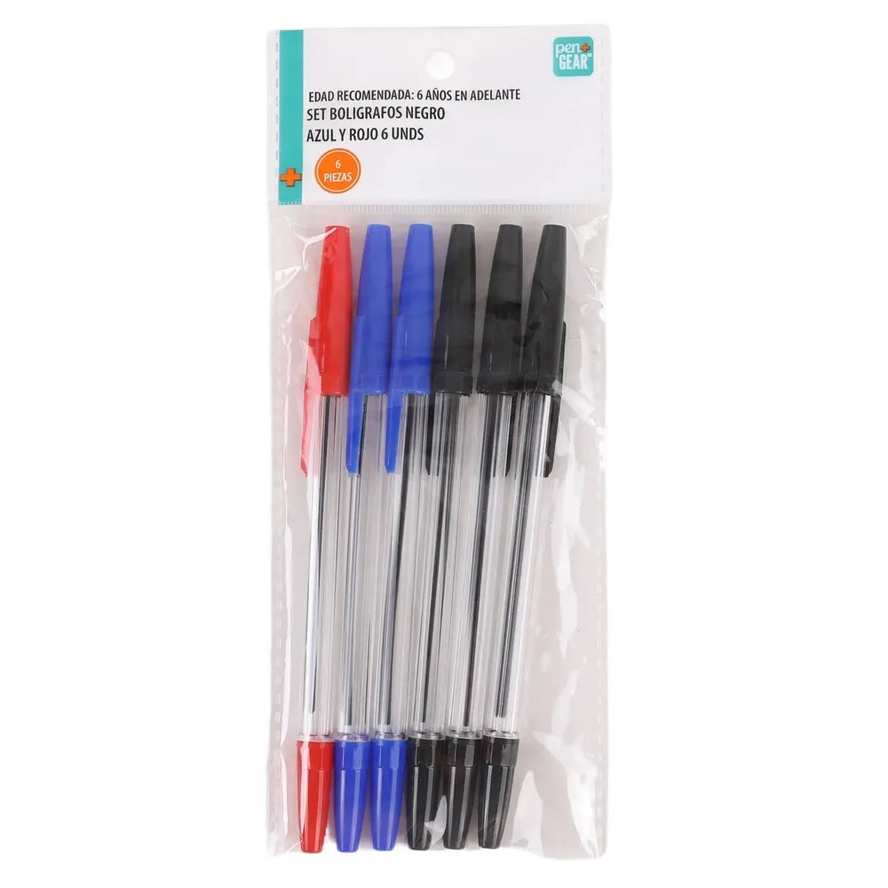 Boligrafos Pen Gear - 6 Pzas