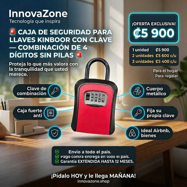 Caja de Seguridad para Llaves KINBOOR con Clave - oferta
