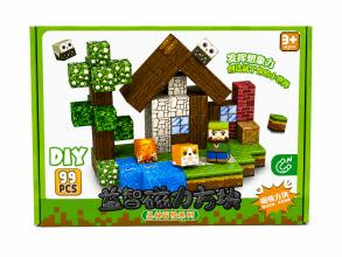 🧱 Caja de Bloques Armables Magnéticos de Minecraft