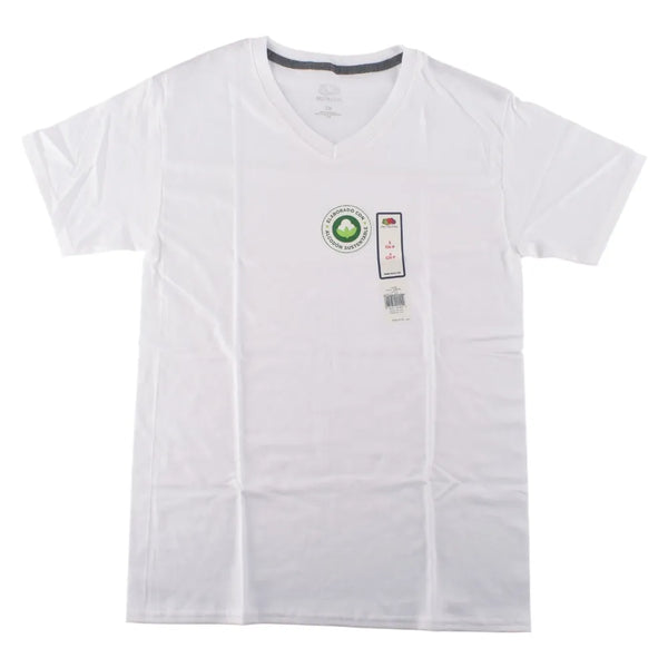 Camiseta Fruit Of The Loom Cuello V, Color Blanco -talla S
