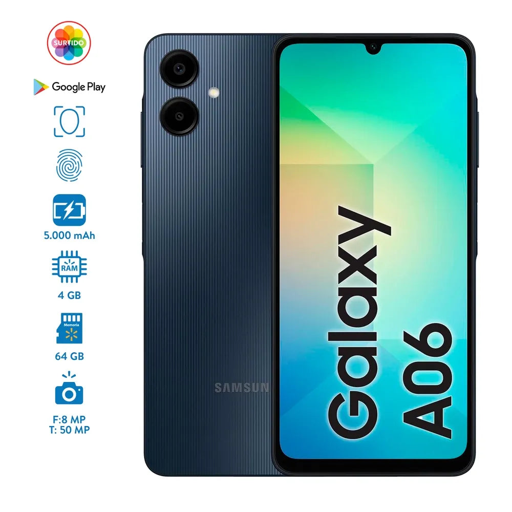 Celular Samsung A06 4GB RAM 64gb Almacenamiento