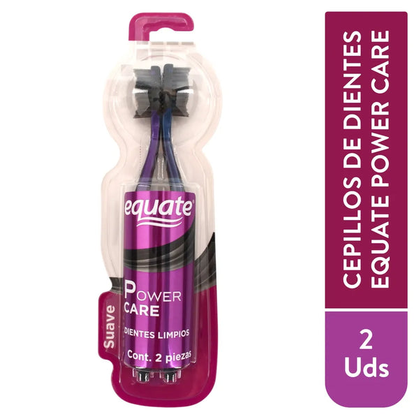 Cepillo De Dientes Equate Power Care Suave 2 Pack